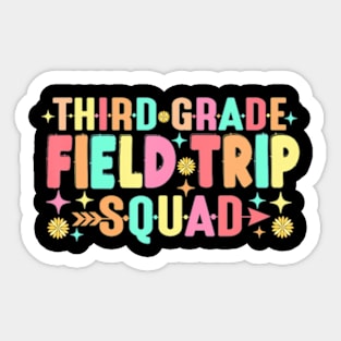 Teacher Students Third 3rd Grade Field Trip Squad Matching Sticker